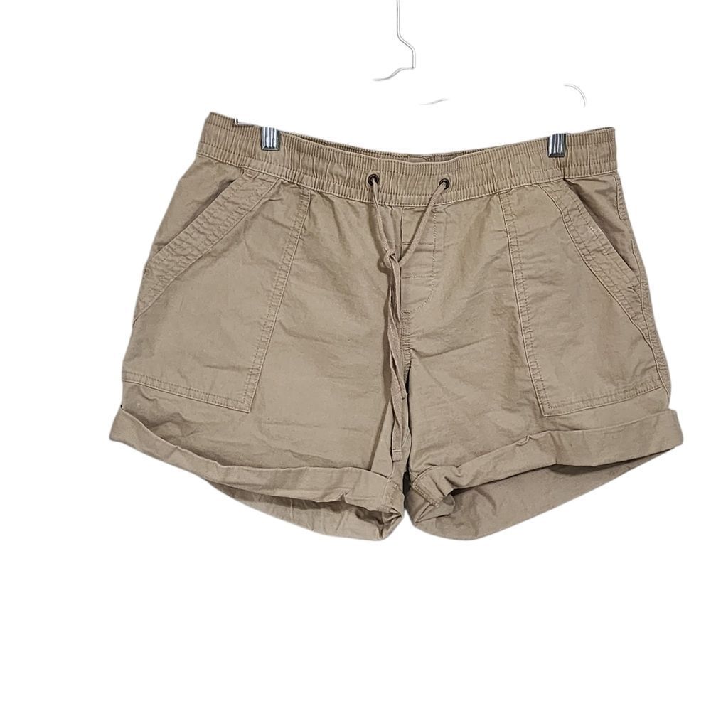 Natural Shorts L Tan Pull On Granola